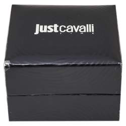 Pre Owned Just Cavalli Silver Two Tone Stainless Steel 7253587501 Milady Women's Wristwatch 34MM
