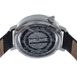 Pre Owned ساعة يد نسائية جست كافالي "جي سي1ألأ007أل0015" شعار الماركة ستانلس ستيل بيضاء 34 مم