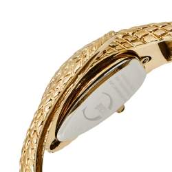 مملوكة مسبقًا Just Cavalli Gold Plated Stainless Steel Serpent Bracelet Poison R7253153517 Women's Wristwatch 27 mm