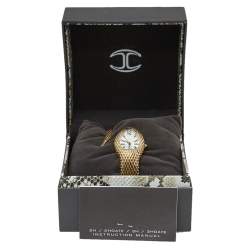 مملوكة مسبقًا Just Cavalli Gold Plated Stainless Steel Serpent Bracelet Poison R7253153517 Women's Wristwatch 27 mm