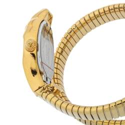 Pre Owned ساعة يد نسائية جاست كافالي سربنت جي سي1أل00أم0135 ستانلس ستيل مطلي ذهب أصفر فضية غليتر 35 مم