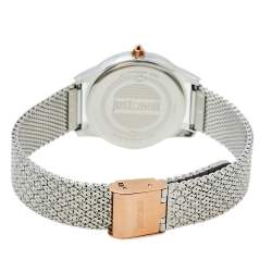 Pre Owned ساعة يد نسائية جست كافالي جي سي1أل050إم0295 ستانلس ستيل لونين فضية 34 مم