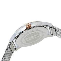 Pre Owned ساعة يد نسائية جست كافالي جي سي1أل050إم0295 ستانلس ستيل لونين فضية 34 مم