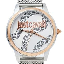 Pre Owned ساعة يد نسائية جست كافالي جي سي1أل050إم0295 ستانلس ستيل لونين فضية 34 مم