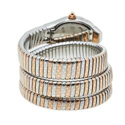 Just Cavalli Two-Tone Stainless Steel Glam Snake Septagon JC1L112M0055 Women's Wristwatch 22 mm