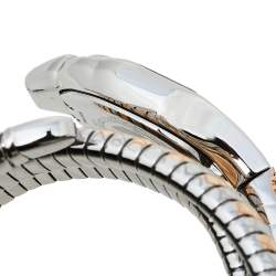 Just Cavalli Two-Tone Stainless Steel Glam Snake Septagon JC1L112M0055 Women's Wristwatch 22 mm