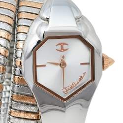 Just Cavalli Two-Tone Stainless Steel Glam Snake Septagon JC1L112M0055 Women's Wristwatch 22 mm