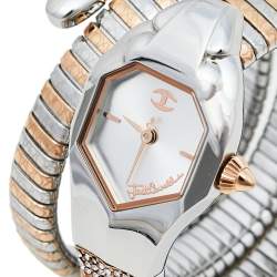 Just Cavalli Two-Tone Stainless Steel Glam Snake Septagon JC1L112M0055 Women's Wristwatch 22 mm