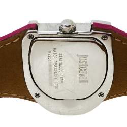 Just Cavalli White Stainless Steel Leather R7251160502 Women's Wristwatch 36 mm