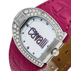 Just Cavalli White Stainless Steel Leather R7251160502 Women's Wristwatch 36 mm