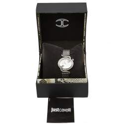 Pre Owned Just Cavalli Silver Stainless Steel Sin R7253591503 Women's Wristwatch 35 mm