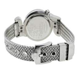 Pre Owned Just Cavalli Silver Stainless Steel Sin R7253591503 Women's Wristwatch 35 mm