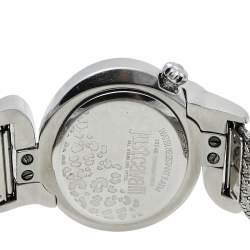 Pre Owned Just Cavalli Silver Stainless Steel Sin R7253591503 Women's Wristwatch 35 mm