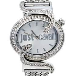 Pre Owned Just Cavalli Silver Stainless Steel Sin R7253591503 Women's Wristwatch 35 mm