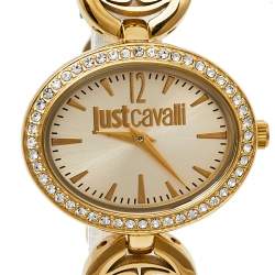 Pre Owned ساعة يد نسائية جست كافالي جي سي7253214504 ستانلس ستيل ذهبي اللون 32 مم