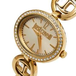 Pre Owned ساعة يد نسائية جست كافالي جي سي7253214504 ستانلس ستيل ذهبي اللون 32 مم