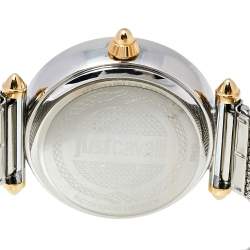 Pre Owned Just Cavalli Silver Two-Tone Stainless Steel Animaller JC1L085M0095 Women's Wristwatch 32 mm