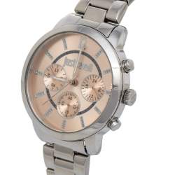 Pre Owned Just Cavalli Salmon Stainless Steel Class J R7253574501 Women's Wristwatch 38 mm
