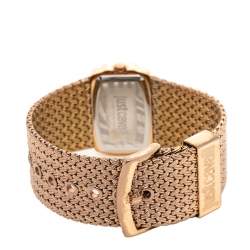 Pre Owned Just Cavalli Mother of Pearl Rose Gold Tone Stainless Steel 7253277002 Women's Wristwatch 34 mm