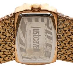 Pre Owned Just Cavalli Mother of Pearl Rose Gold Tone Stainless Steel 7253277002 Women's Wristwatch 34 mm