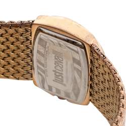 Pre Owned Just Cavalli Mother of Pearl Rose Gold Tone Stainless Steel 7253277002 Women's Wristwatch 34 mm