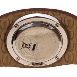 Pre Owned Just Cavalli White Stainless Steel Leather R7251575545 Women's Wristwatch 31 mm