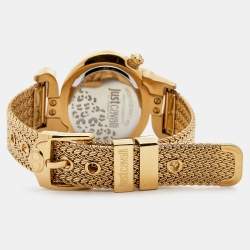 مملوكة مسبقًا Just Cavalli Sin JC 2H Gold Plated Stainless Steel 7253591501 Women's Wristwatch 35 mm