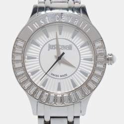 Just Cavalli Silver Stainless Steel Luminal R7253597501 Women's Wristwatch 39 mm