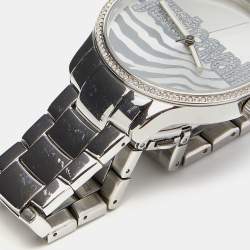 Just Cavalli Silver Stainless Steel Huge R7253127509 Women's Wristwatch 42 mm