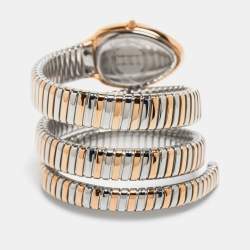 Pre Owned Just Cavalli Blue Two Tone Stainless Steel JC1L209M0085 Women's Wristwatch 22 mm