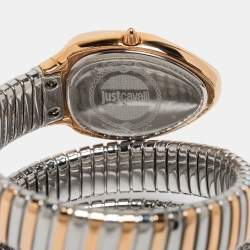 Pre Owned Just Cavalli Blue Two Tone Stainless Steel JC1L209M0085 Women's Wristwatch 22 mm