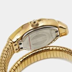 Just Cavalli Mother Of Pearl Gold Plated Stainless Steel Serpent 1L001 Women's Wristwatch 22 mm