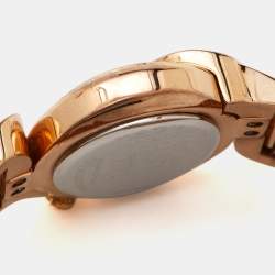 Just Cavalli Brown Rose Gold Tone Stainless Steel Sin 7253591506 Women's Wristwatch 35 mm