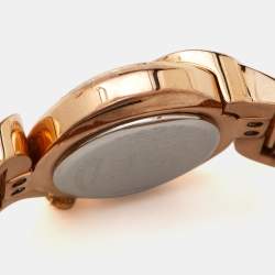 Just Cavalli Brown Rose Gold Tone Stainless Steel Sin 7253591506 Women's Wristwatch 35 mm