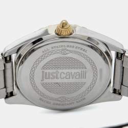 Just Cavalli Green Two Tone Stainless Steel Glam JC1L239M0105 Women's Wristwatch 30 mm 