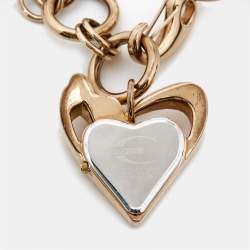 Pre Owned Just Cavalli Pink Mother Of Pearl Gold Plated R7253424645 Women's Wristwatch 39 mm