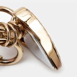 Pre Owned Just Cavalli Pink Mother Of Pearl Gold Plated R7253424645 Women's Wristwatch 39 mm