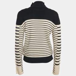 JW Anderson Navy Blue Striped Merino Wool Knit Sweater S