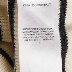 JW Anderson Navy Blue Striped Merino Wool Knit Sweater S