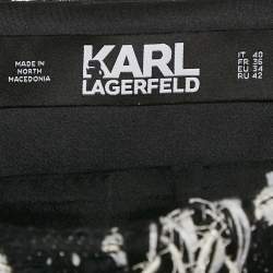 Karl Lagerfeld Black Tweed Mini Skirt S