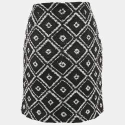Karl Lagerfeld Black Tweed Mini Skirt S