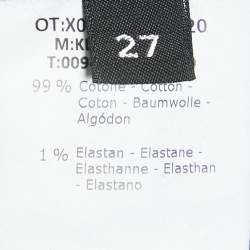 Pre Owned Karl Lagerfeld Black Studded Denim Skinny Jeans S Waist 27"