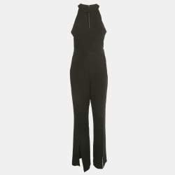 Pre Owned Karl Lagerfeld Black Crepe Party Jumpsuit M