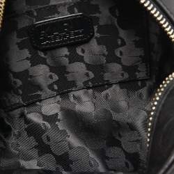 Pre Owned Karl Lagerfeld Black Embossed Leather Pouch