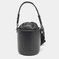 Karl Lagerfeld Black Leather K/Charms Bucket Bag