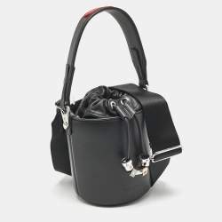 Karl Lagerfeld Black Leather K/Charms Bucket Bag
