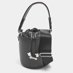 Karl Lagerfeld Black Leather K/Charms Bucket Bag