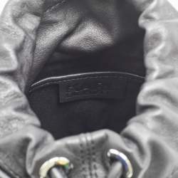 Karl Lagerfeld Black Leather K/Charms Bucket Bag