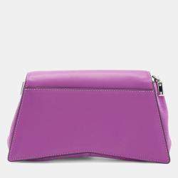 Pre Owned Karl Lagerfield Kseven 2 Sp Cb Suede Purple Suede Shoulder bag