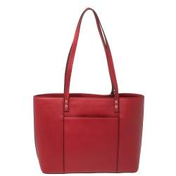 Karl Lagerfeld Red Leather Maybelle Cat Tote